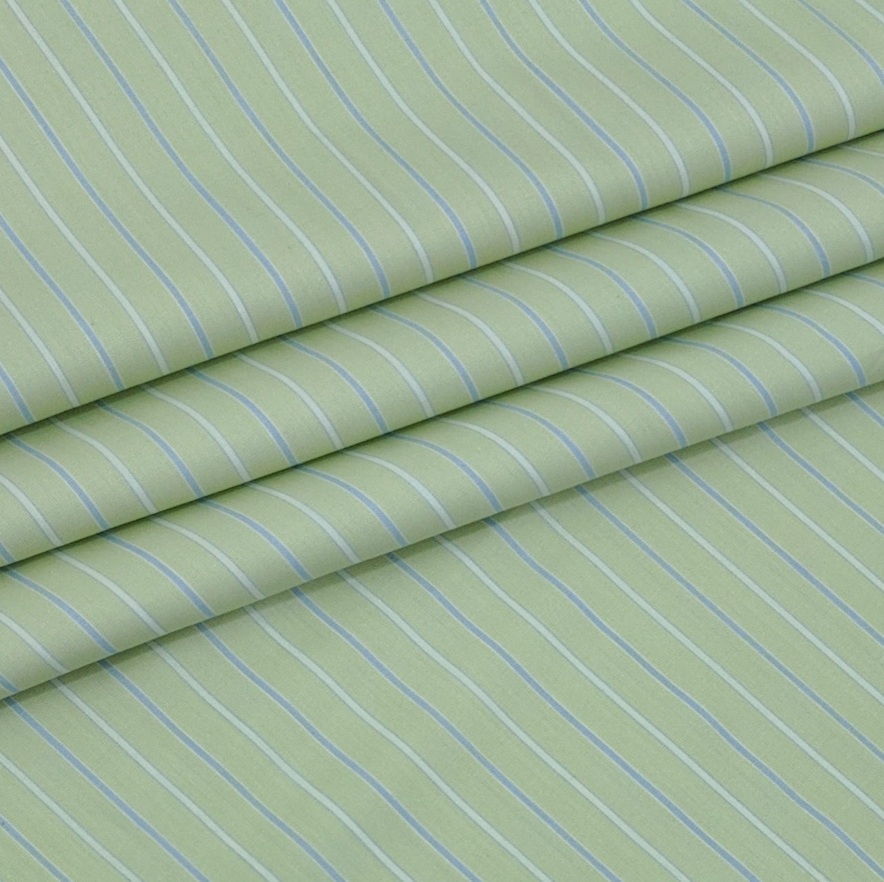 Shirt Fabric Donear Premium 100% Pure Cotton Fine Stripes Colour Nyanza Green